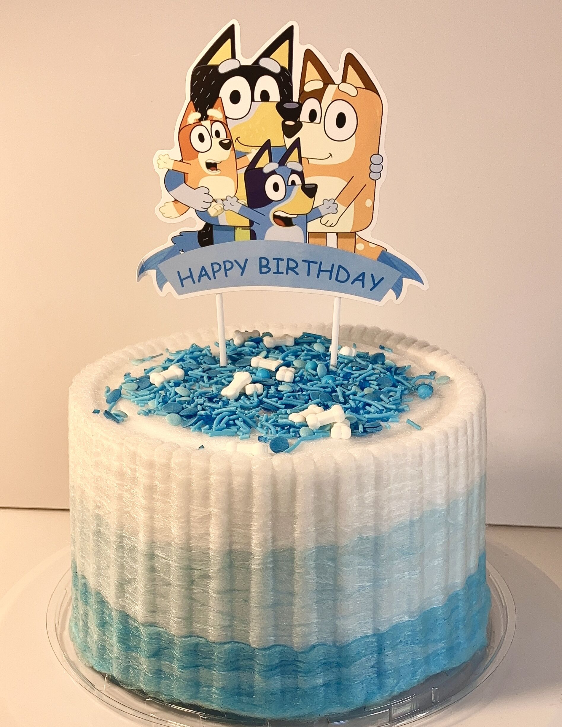 Bluey Candy Floss Cakes